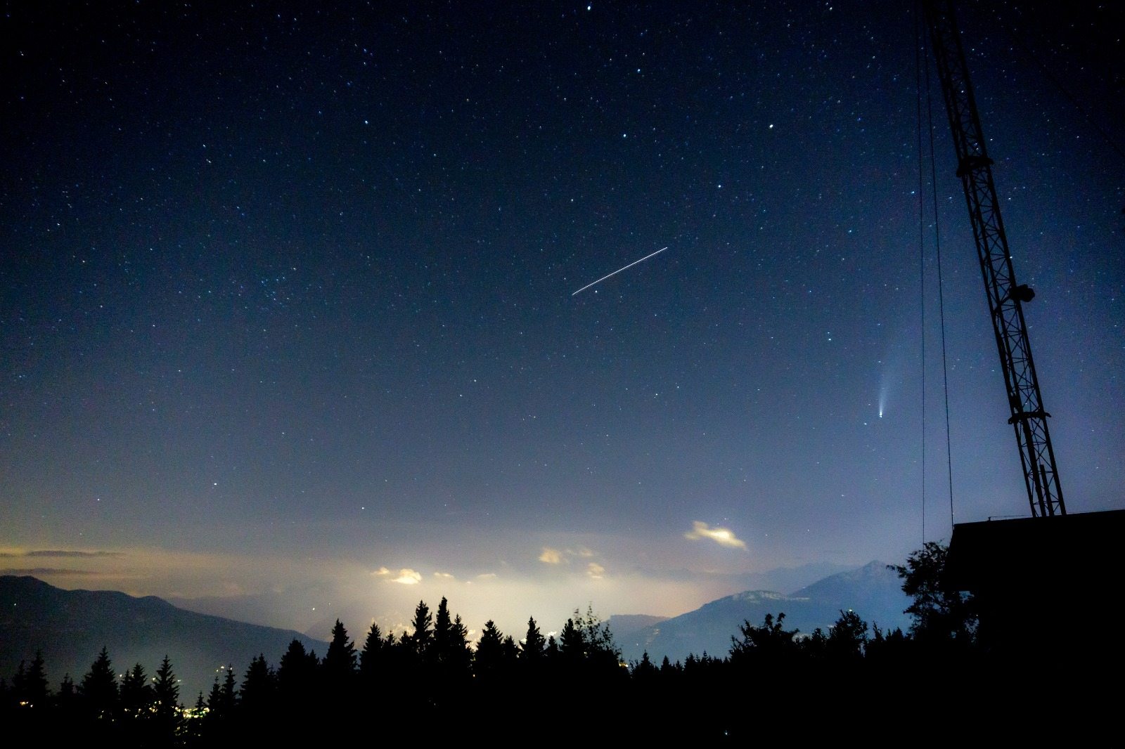 Cometa Neowise dal Monte Zugna Credit Massimo Candioli, Daniele Zanini